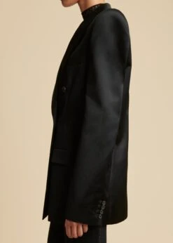 The Nathan Blazer In Black -Fashion Girl Sales Shop NATHAN BLACK 0109