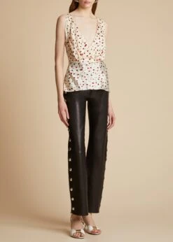 The Oli Top In Rose Print