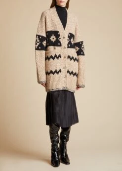 The Oren Cardigan In Cafe -Fashion Girl Sales Shop OREN CAFE 0003