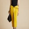 The Pepita Skirt In Lemon Suede