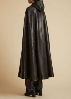 The Roygen Cape In Black Leather 9 The Roygen Cape In Black Leather -Fashion Girl Sales Shop ROYGEN BLACK LEATHER 0028