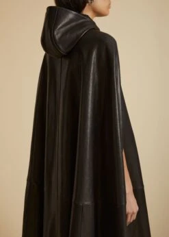 The Roygen Cape In Black Leather 11 The Roygen Cape In Black Leather -Fashion Girl Sales Shop ROYGEN BLACK LEATHER 0040