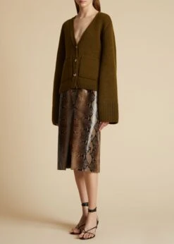 The Scarlet Cardigan In Avocado 7 The Scarlet Cardigan In Avocado -Fashion Girl Sales Shop SCARLET AVOCADO 0025