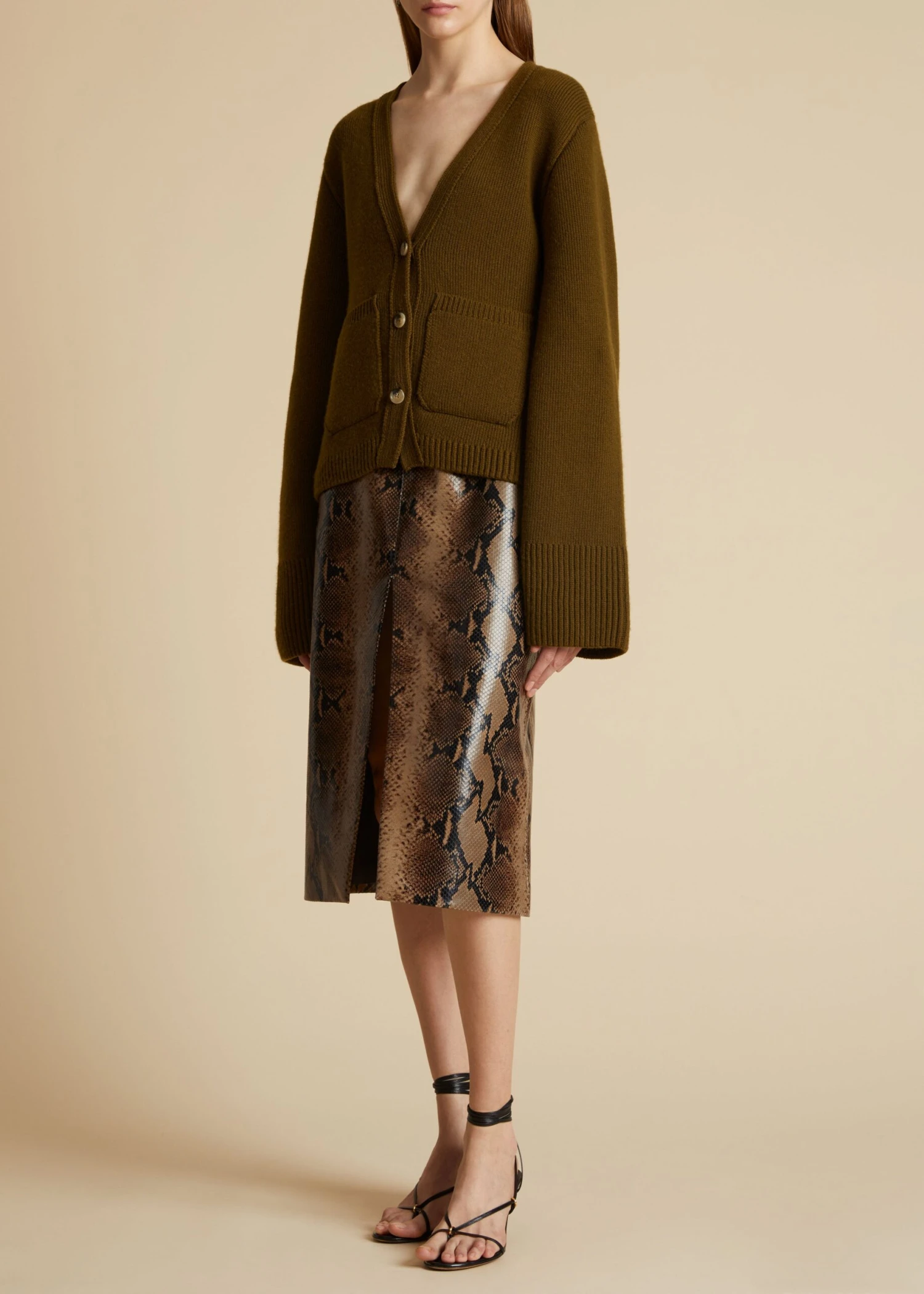 The Scarlet Cardigan In Avocado 2 The Scarlet Cardigan In Avocado - Image 2