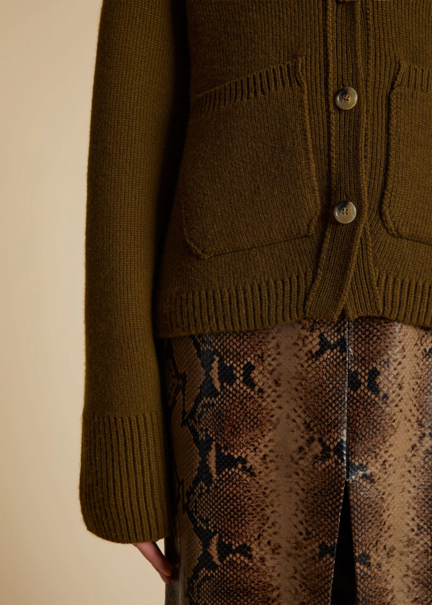 The Scarlet Cardigan In Avocado 4 The Scarlet Cardigan In Avocado - Image 4