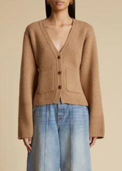 The Scarlet Cardigan In Camel