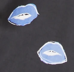 The Argo Top In Black With Cornflower Lip Print -Fashion Girl Sales Shop ScreenShot2023 05 05at1.22.08PM