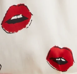 The Grisella Top In Cream With Red Lip Print -Fashion Girl Sales Shop ScreenShot2023 05 05at3.17.34PM