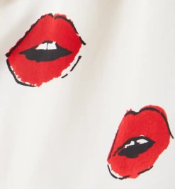 The Helli Dress In Cream With Red Lip Print -Fashion Girl Sales Shop ScreenShot2023 05 05at3.37.08PM