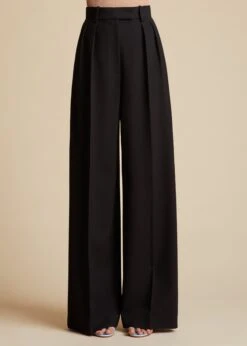 The Teyana Pant In Black Wool -Fashion Girl Sales Shop TEYANA BLACK WOOL 0011