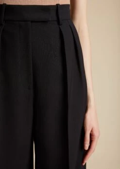 The Teyana Pant In Black Wool -Fashion Girl Sales Shop TEYANA BLACK WOOL 0049