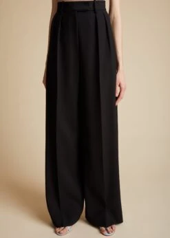 The Teyana Pant In Black Wool -Fashion Girl Sales Shop TEYANA BLACK WOOL 0052