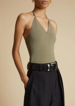 The Thaiane Top In Olive -Fashion Girl Sales Shop THAIANE OLIVE 0057