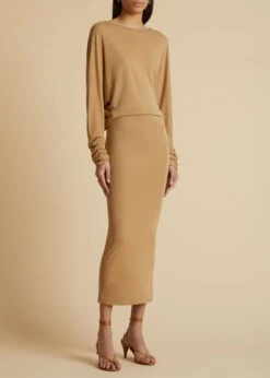 The Trina Dress In Beige