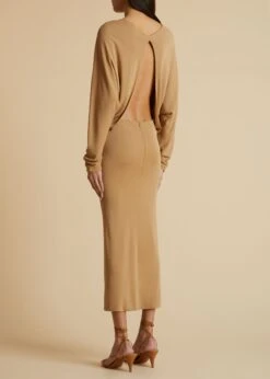 The Trina Dress In Beige -Fashion Girl Sales Shop TRINA BEIGE 0020
