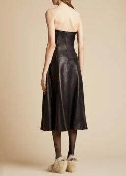 The Valerie Dress In Black Leather 9 The Valerie Dress In Black Leather -Fashion Girl Sales Shop VALERIE BLACKLEATHER 0008