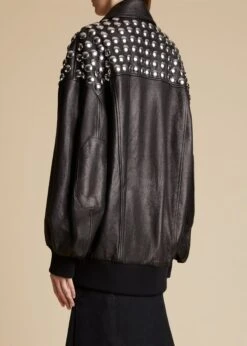 The Ziggy Jacket In Black Leather With Studs -Fashion Girl Sales Shop ZIGGY BLACKLEATHER 0014
