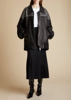 The Ziggy Jacket In Black Leather With Studs