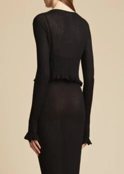 The Zinnia Cardigan In Black -Fashion Girl Sales Shop ZINNIA BLACK 0043